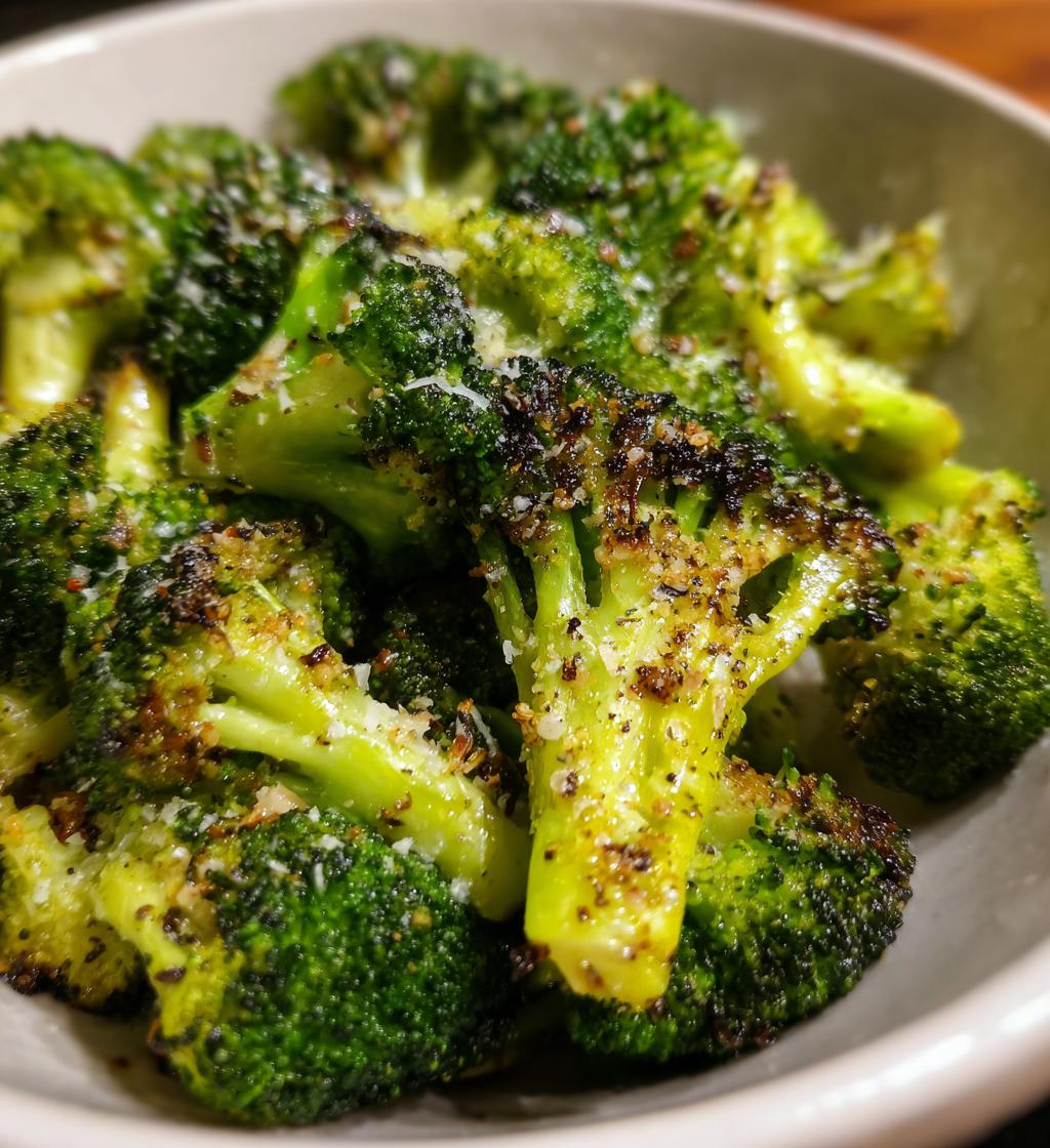 garlic parmesan roasted broccoli - detail 1