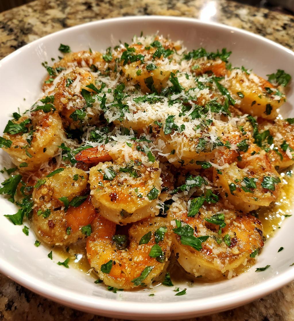 garlic parmesan shrimp - detail 1