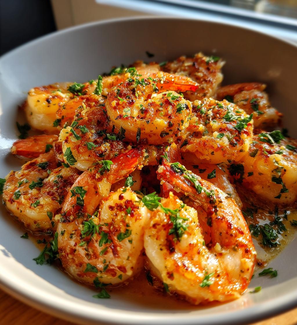 garlic parmesan shrimp - detail 1