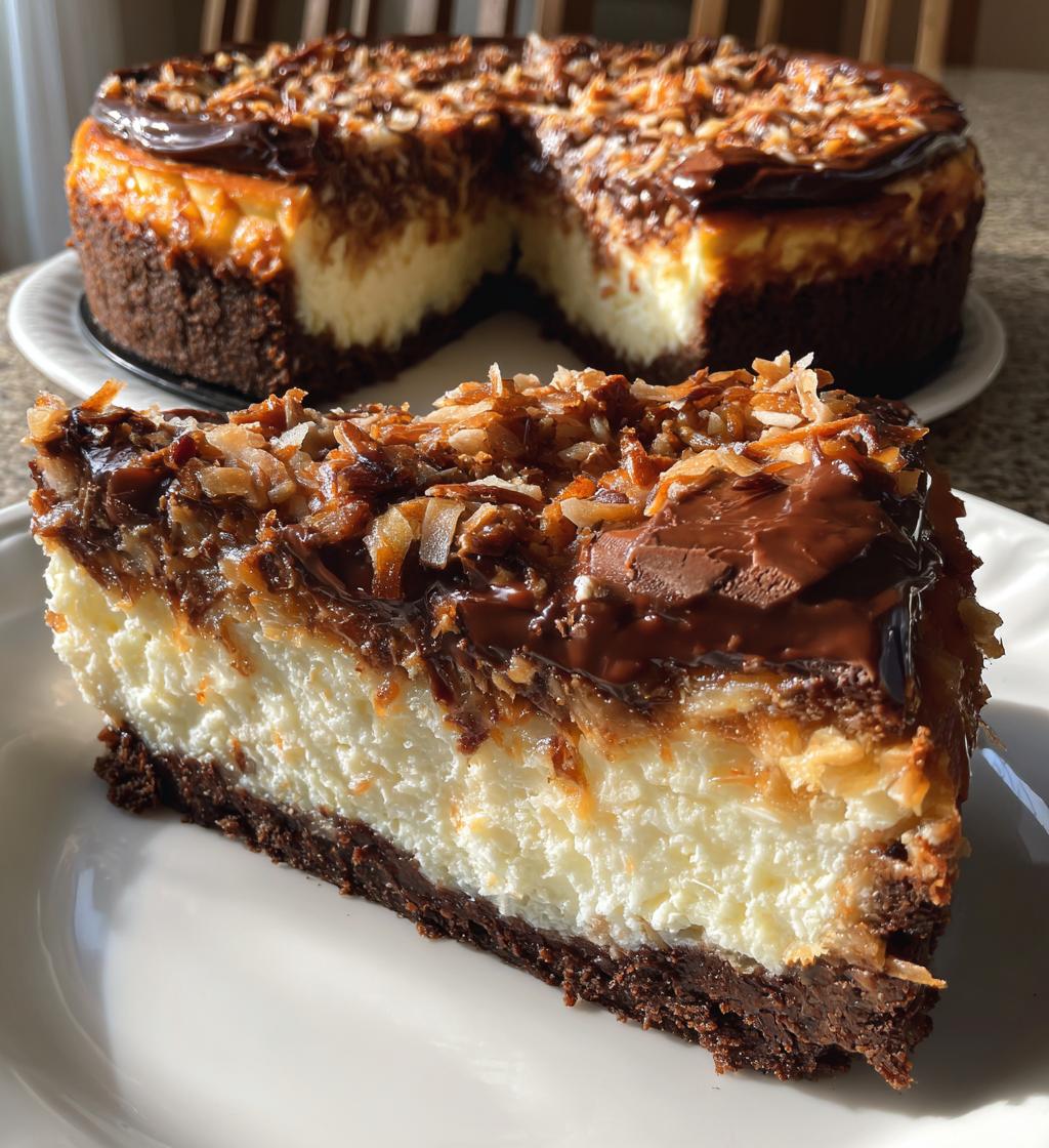 german chocolate cheesecake - detail 1