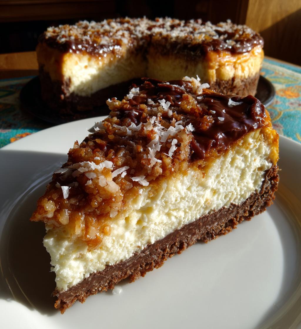 german chocolate cheesecake