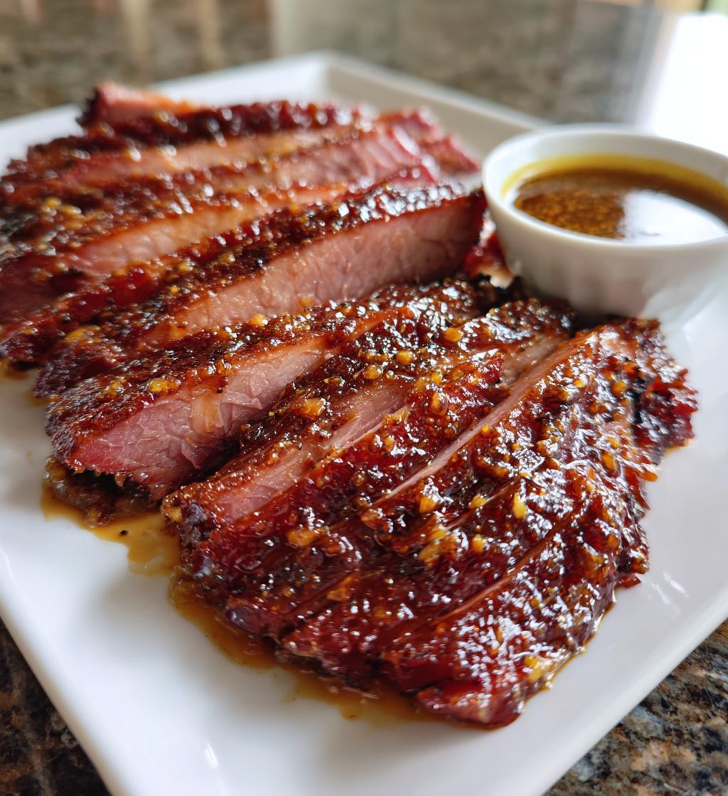 glazed corned beef - detail 1