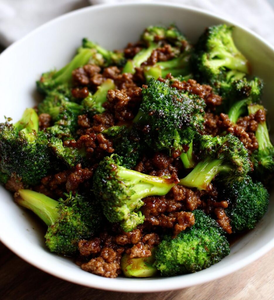 ground beef and broccoli