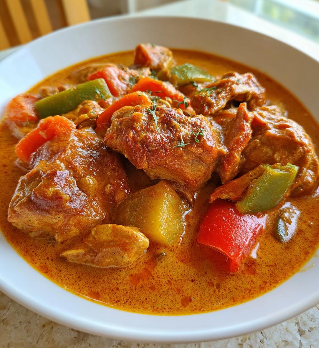 hungarian chicken paprikash - detail 1