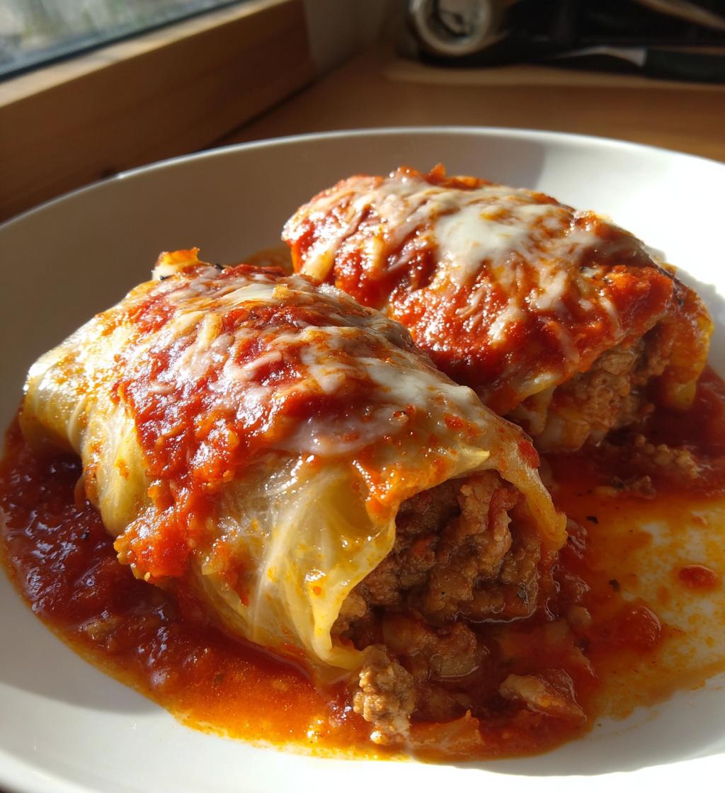 italian stuffed cabbage rolls - detail 1