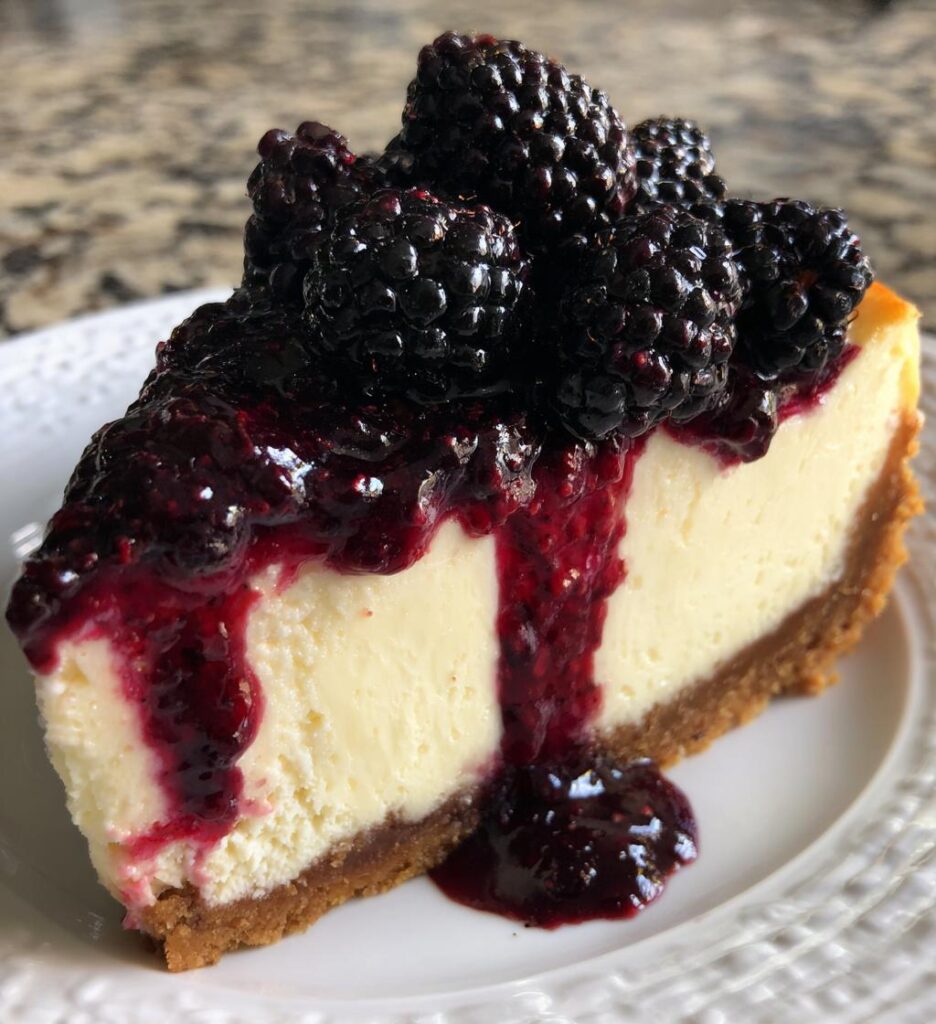 juicy blackberry cheesecake