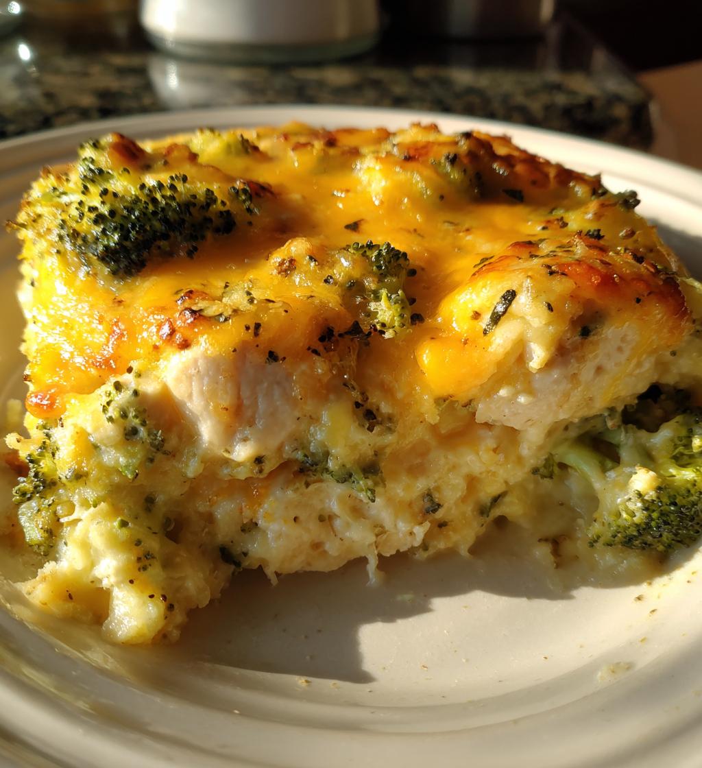 keto chicken and broccoli casserole - detail 1