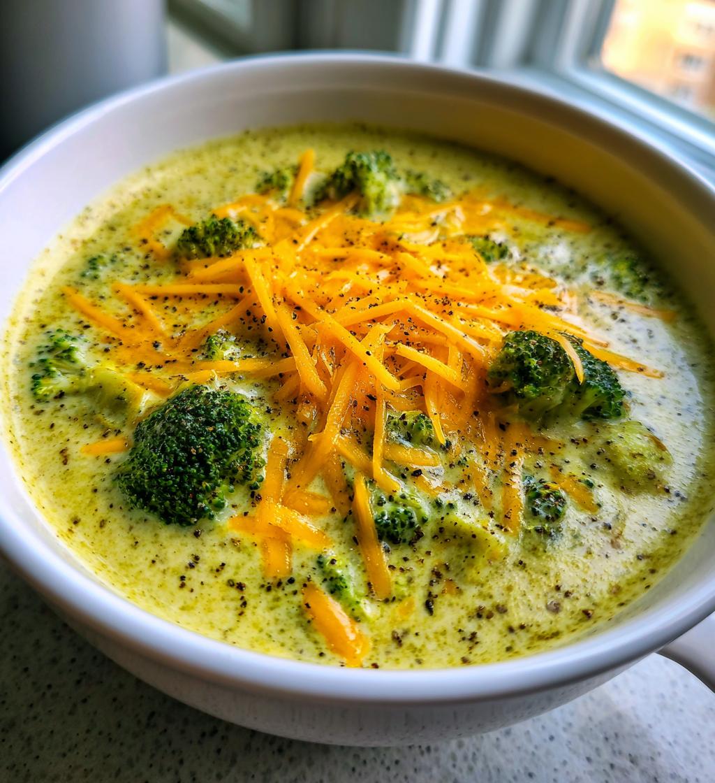 keto crockpot broccoli soup - detail 1