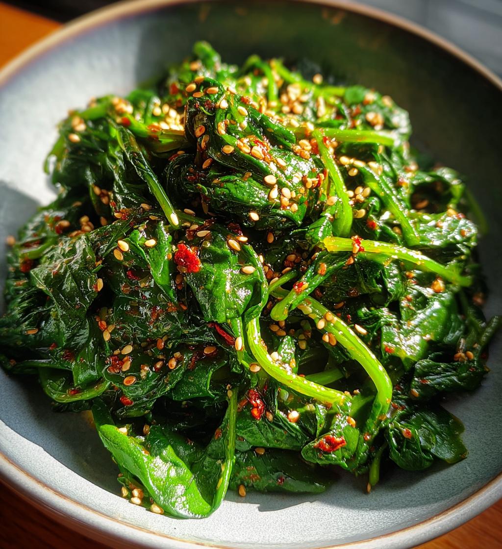 korean spinach salad 2 ways - detail 1