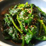 korean spinach salad 2 ways