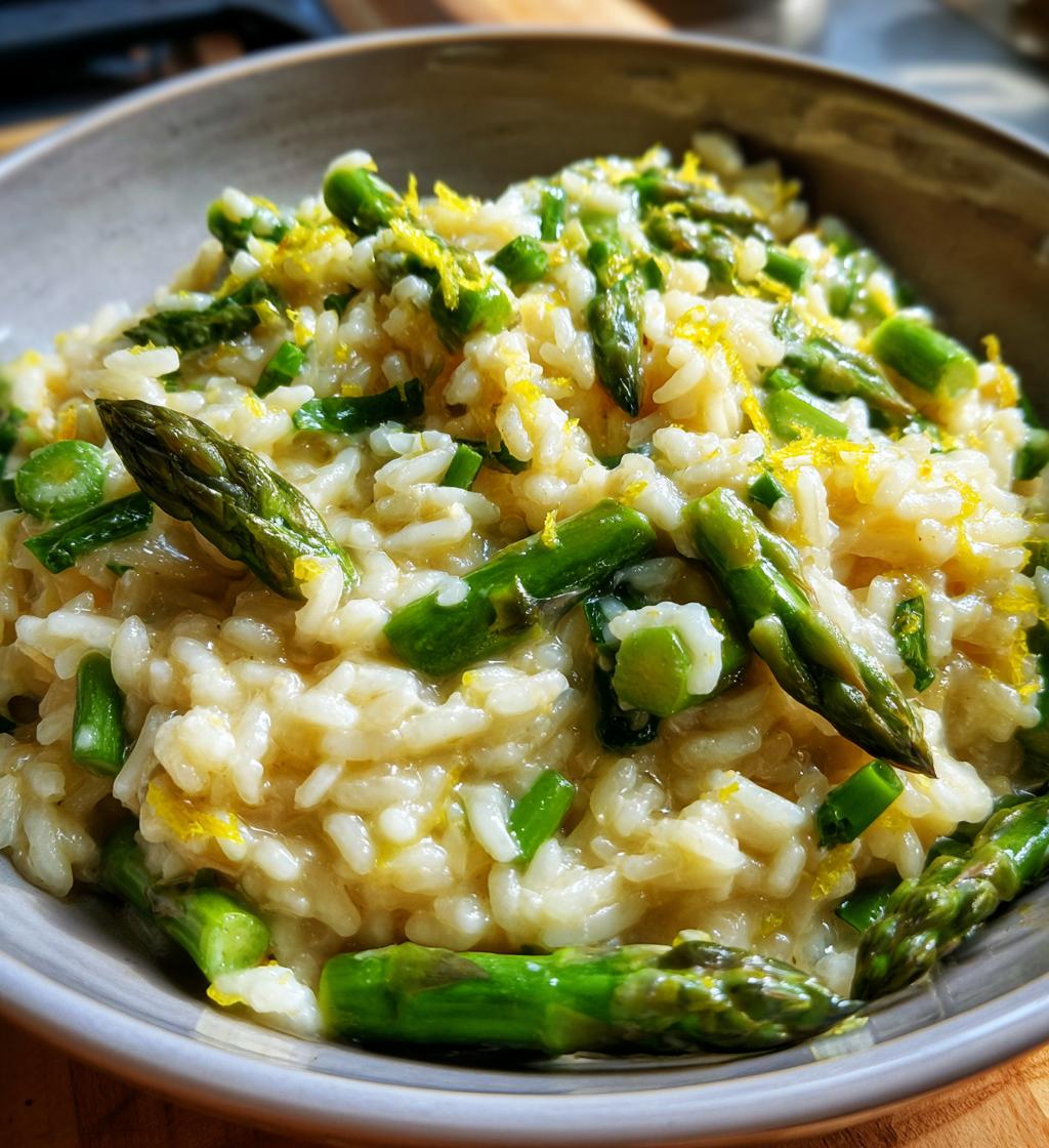 lemon asparagus risotto - detail 1