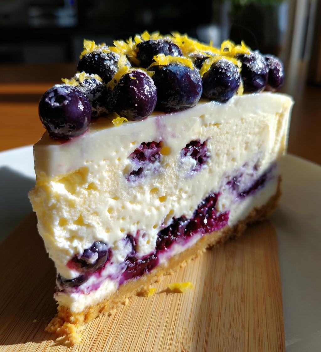 lemon blueberry cheesecake delight - detail 1