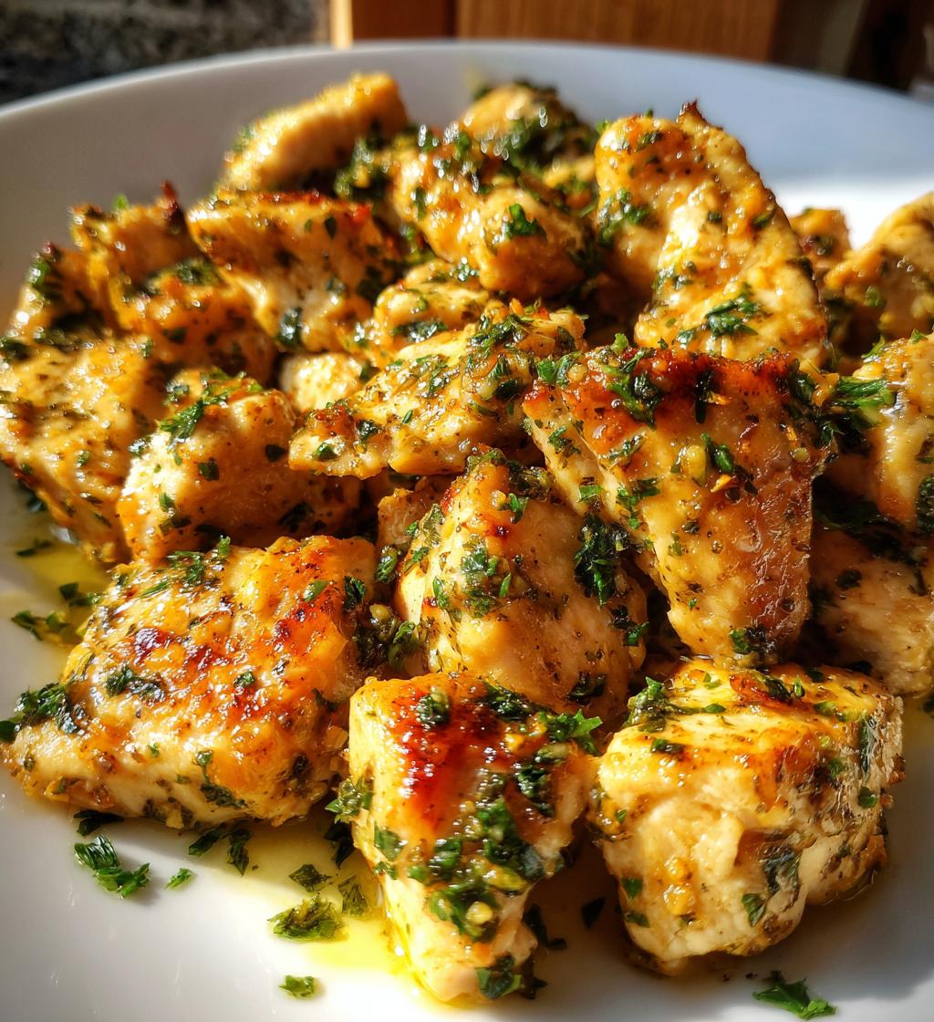 lemon garlic chicken bites - detail 1