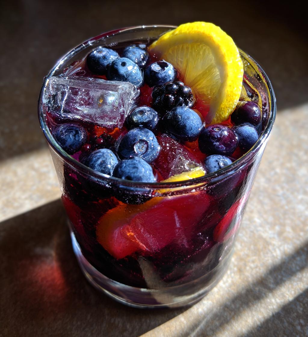 lemon infused blueberry and blackberry - detail 1