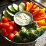leprechaun veggie tray with cream cheese garlic mayo dip st pattys day appetizer