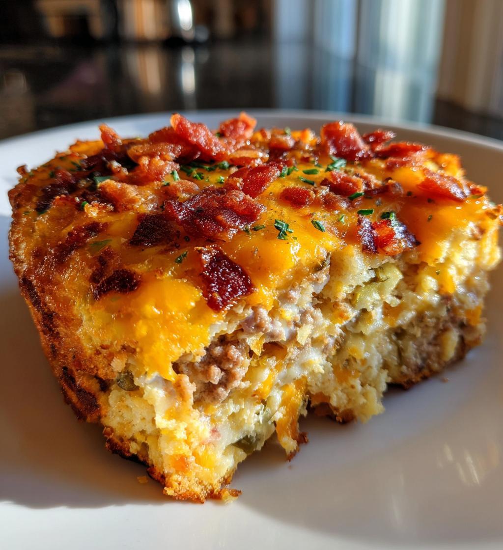 low carb bacon cheeseburger casserole - detail 1
