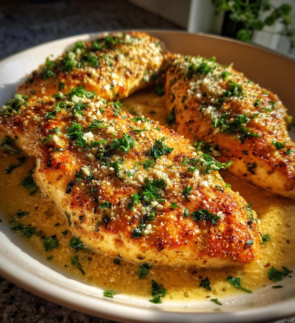 low carb keto garlic parmesan chicken - detail 1