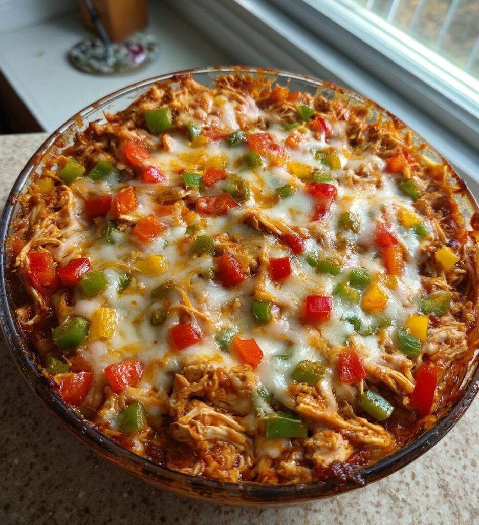 low carb slow cooker chicken enchilada casserole
