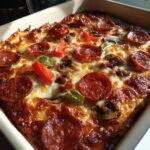 meat lovers pizza casserole