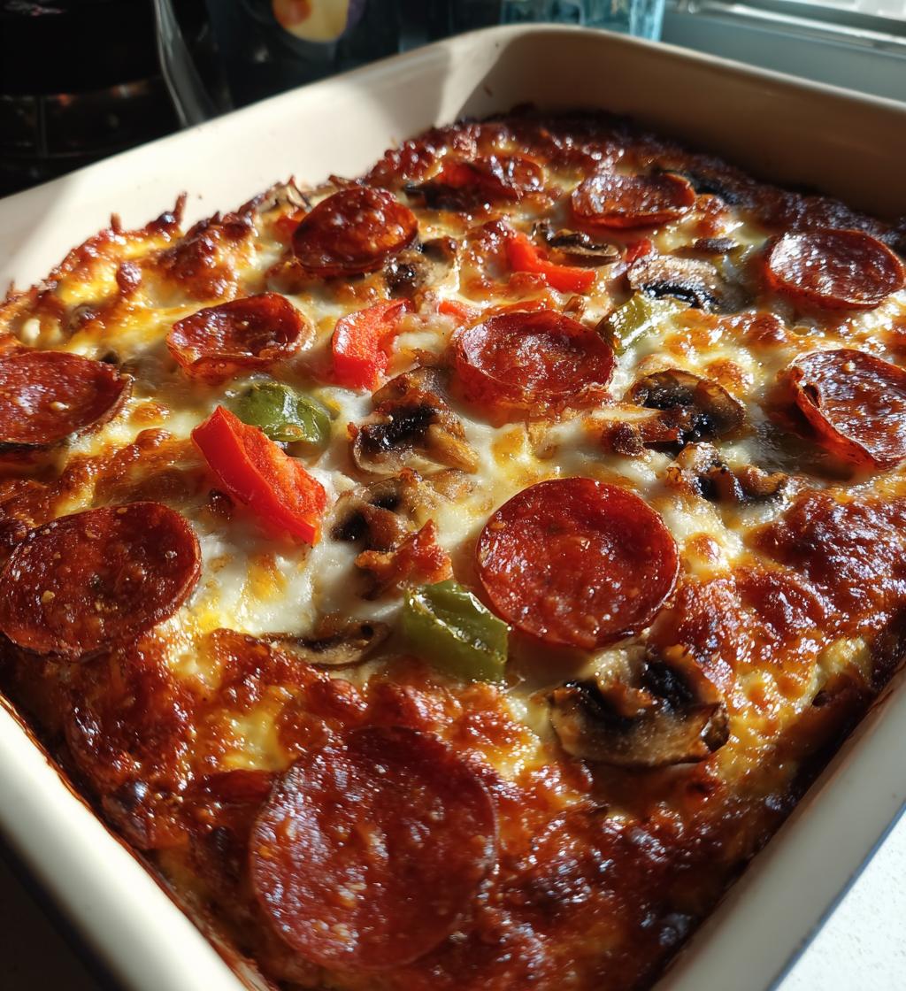 meat lovers pizza casserole