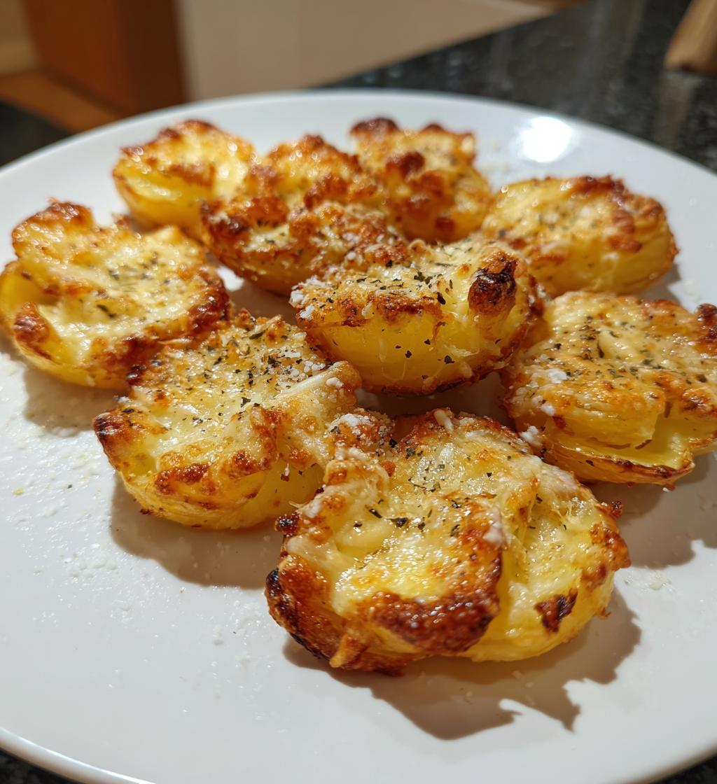 mini baked parmesan potato rounds