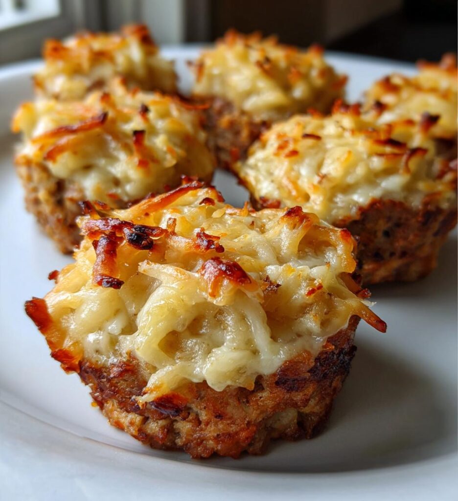 mini meatloaf muffins with mashed potato frosting