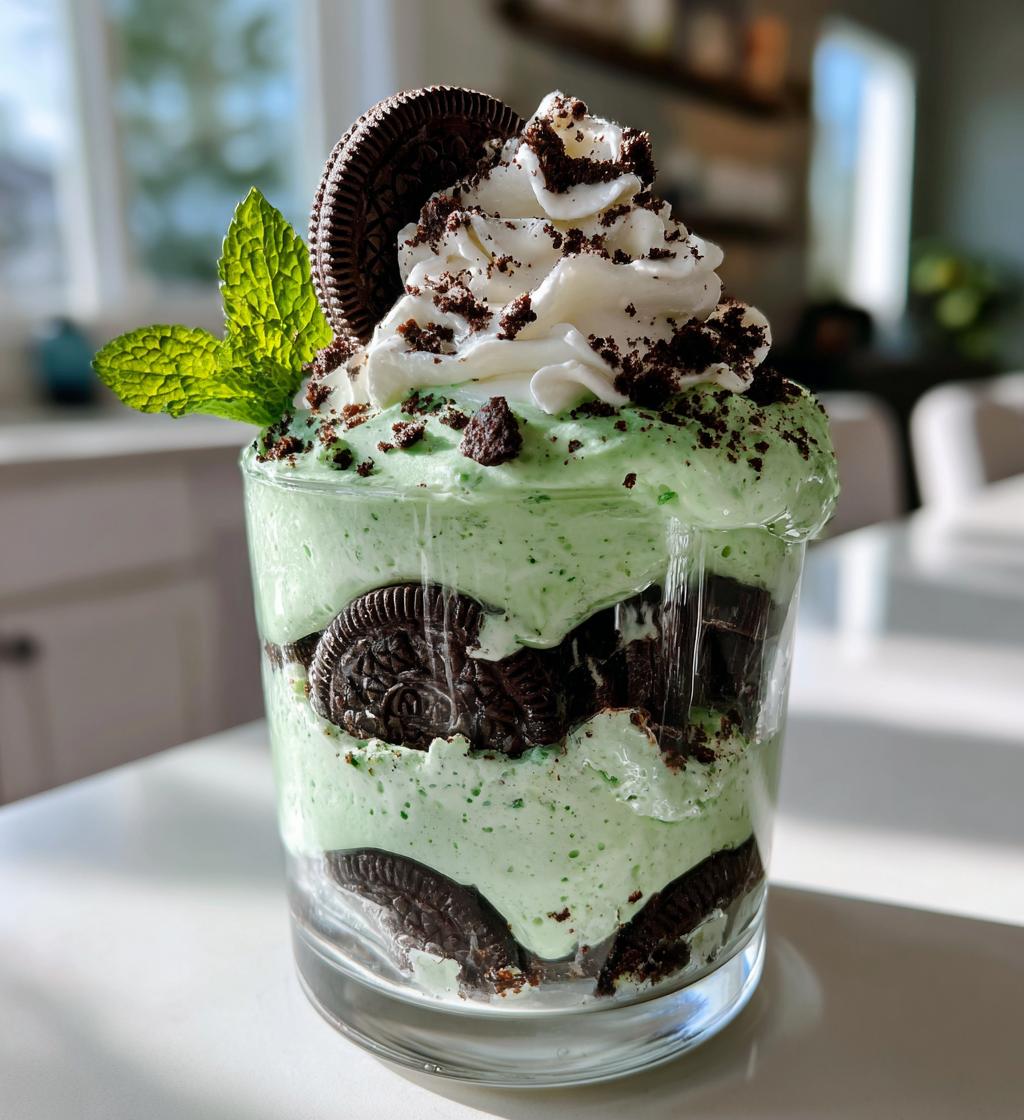 mint oreo parfait st patricks day mint parfaits - detail 1