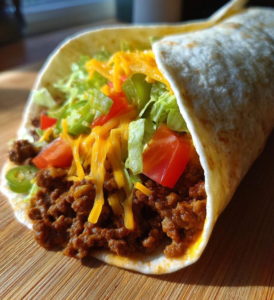nacho cheese beef wrap