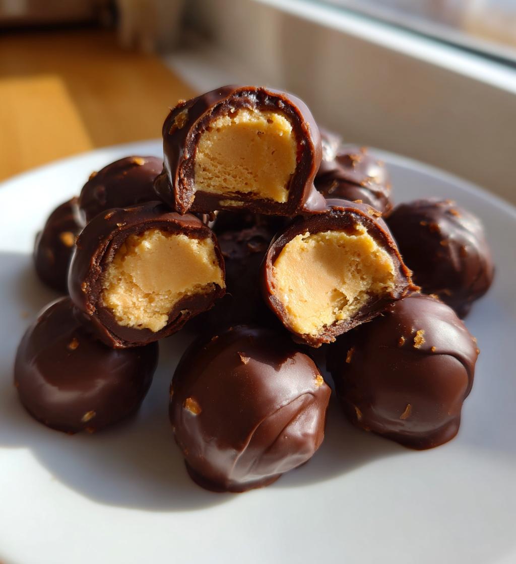 no bake peanut butter cheesecake balls - detail 1