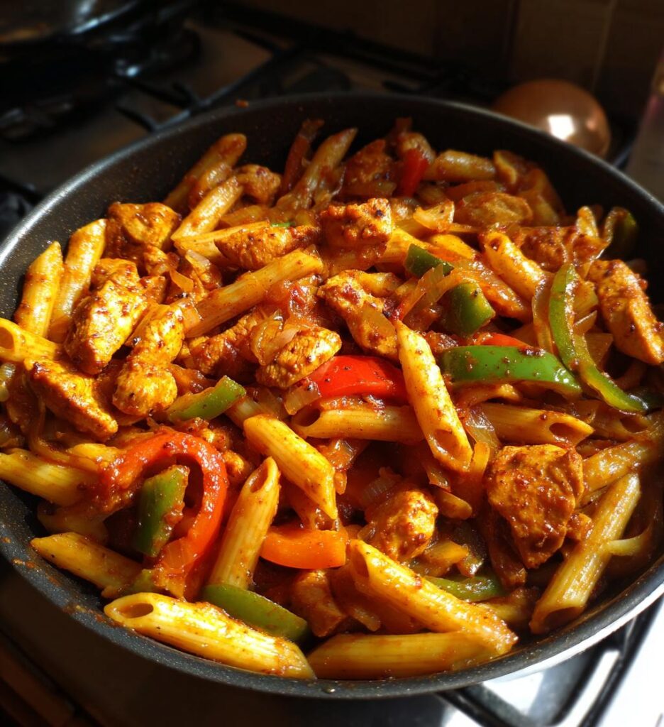 one pot barbecue chicken pasta