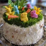 peeps easter garden cake