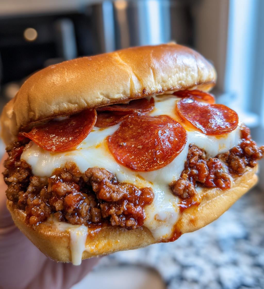 pepperoni pizza sloppy joes - detail 1