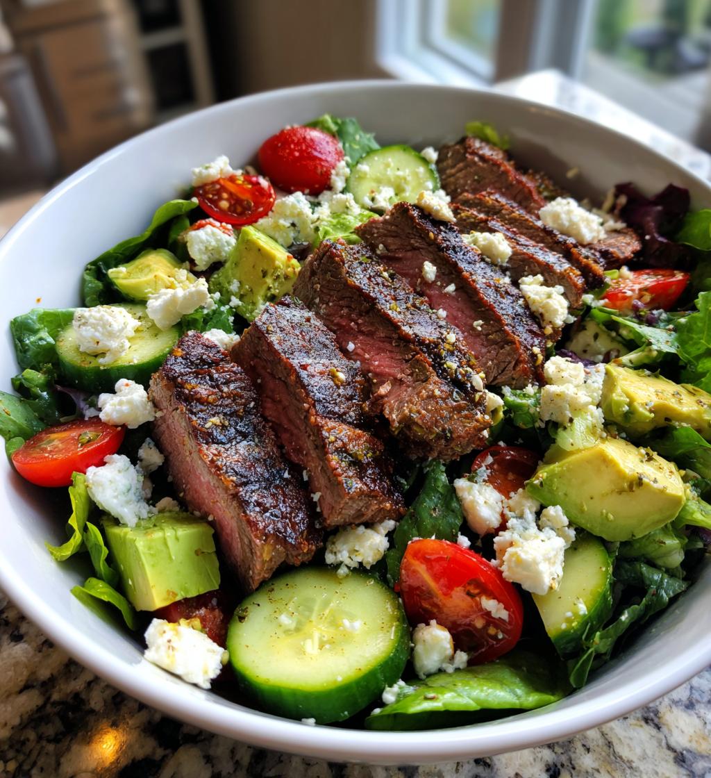 perfect steak salad fresh flavorful and protein packed - detail 1