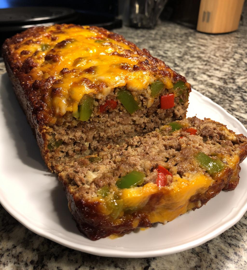 philly cheesesteak meatloaf - detail 1