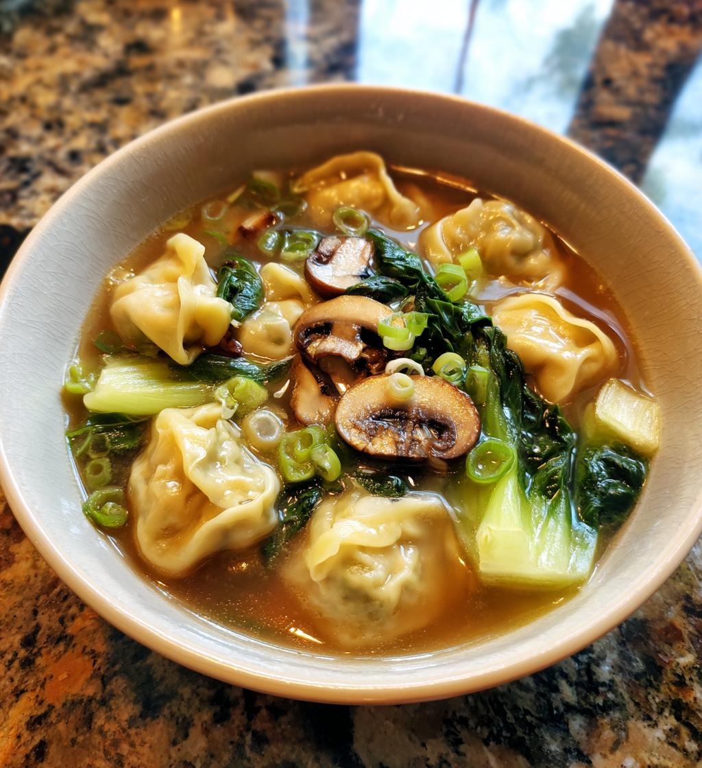 potsticker soup - detail 1