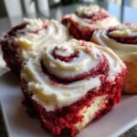 red velvet cinnamon rolls