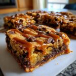 salted caramel chocolate chip cookie bars