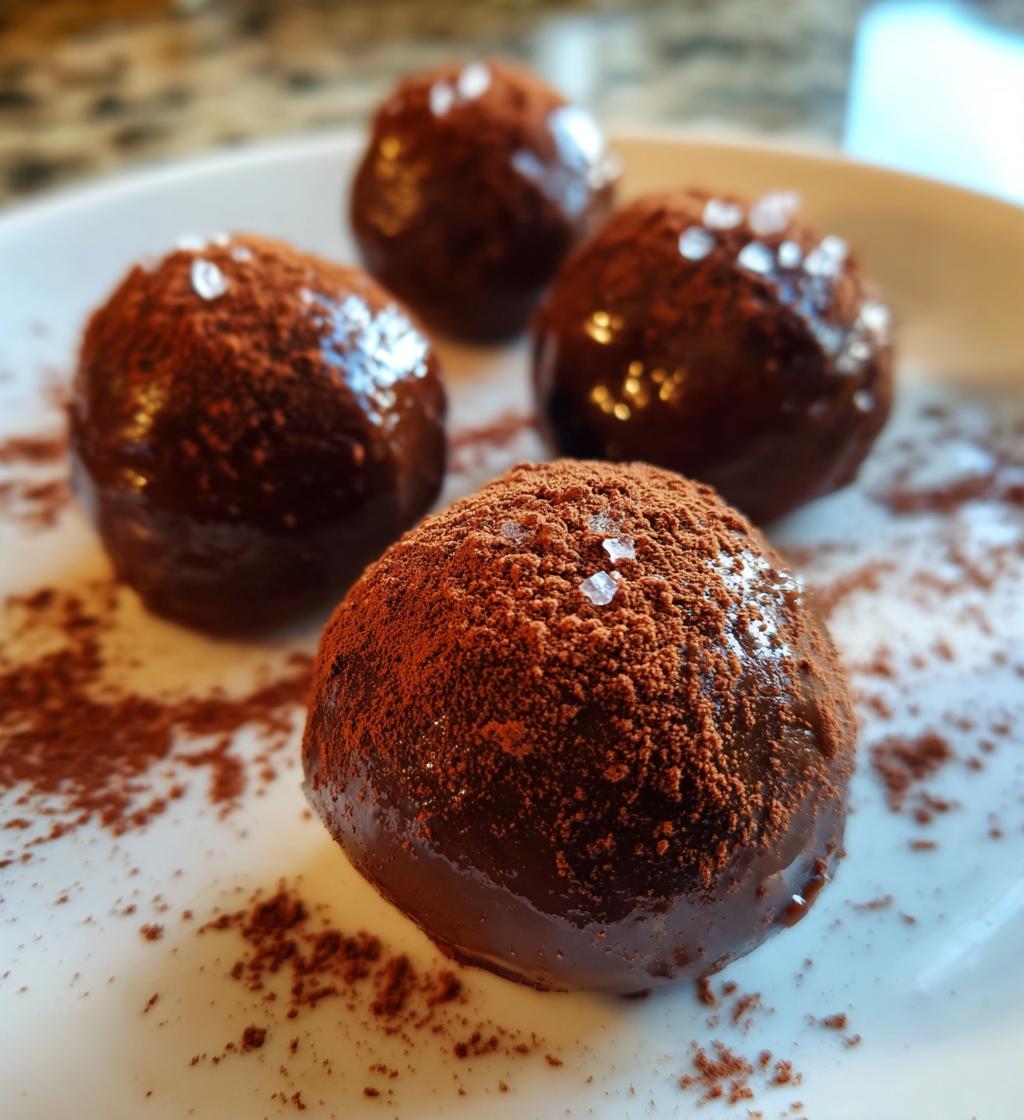 salted caramel truffles - detail 1
