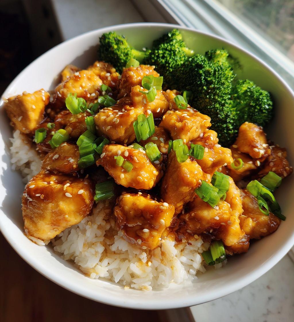 sesame chicken bowls - detail 1