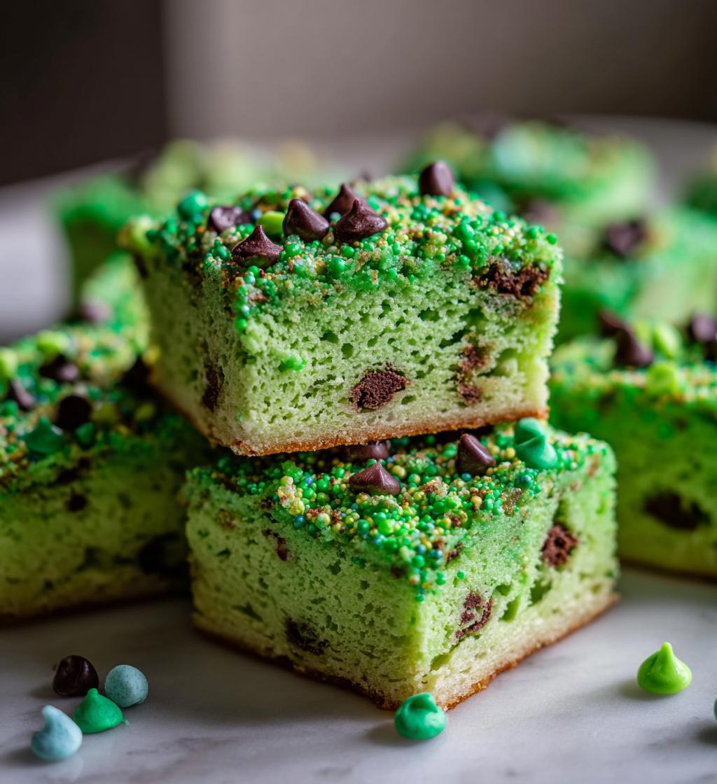 shamrock shake sugar cookie bars recipe - detail 1