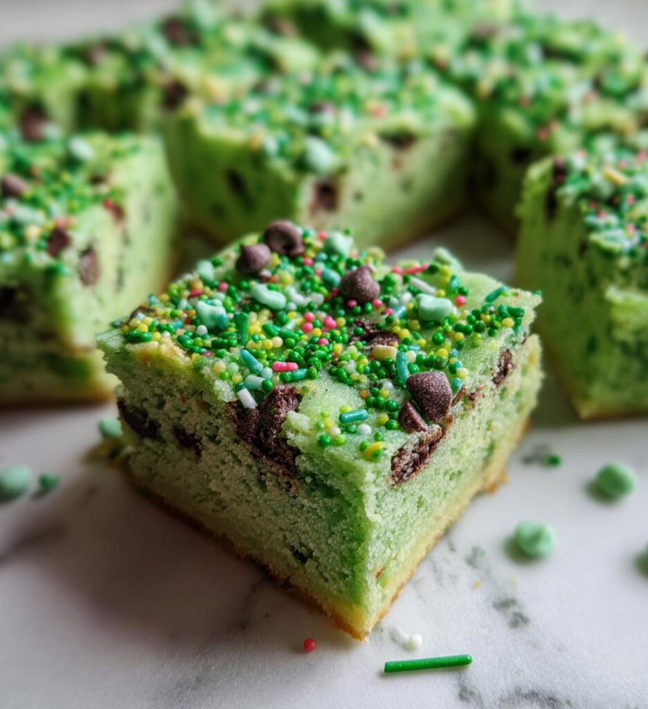 shamrock shake sugar cookie bars recipe