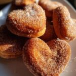 simple cinnamon sugar heart doughnuts