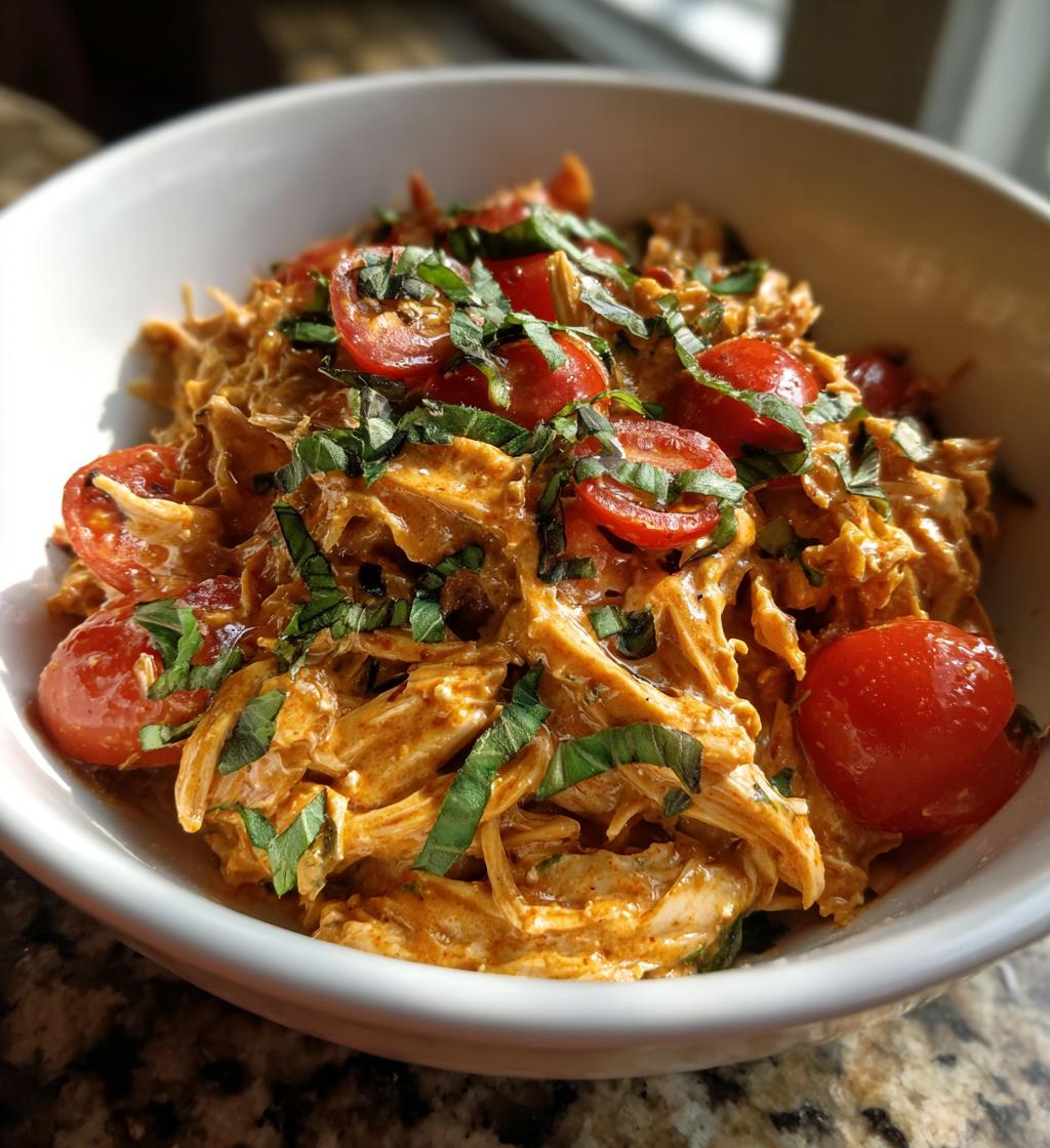 slow cooker creamy tomato basil chicken - detail 1