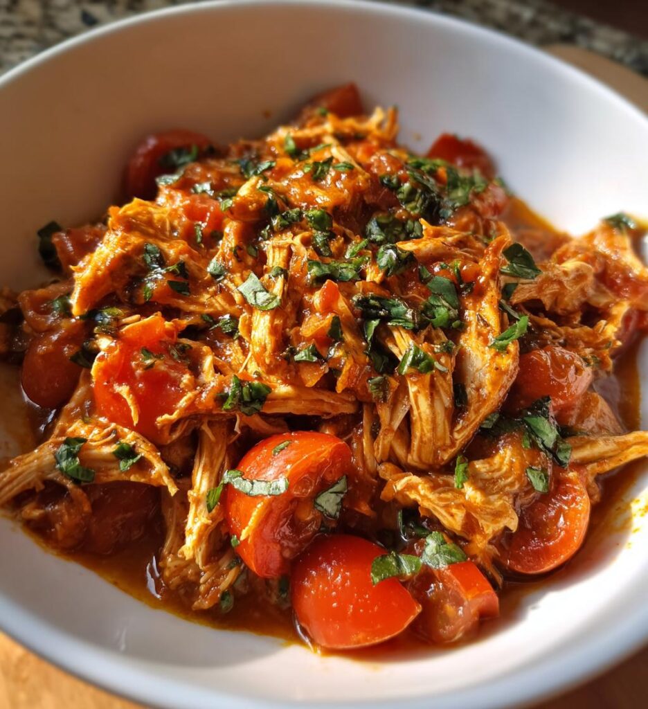 slow cooker creamy tomato basil chicken