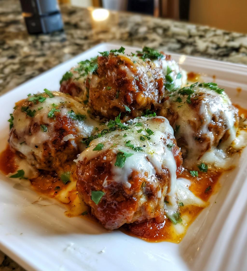 slow cooker french onion meatballs - detail 1