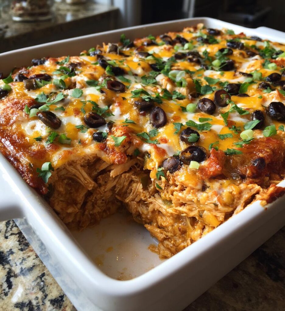sour cream chicken enchilada casserole
