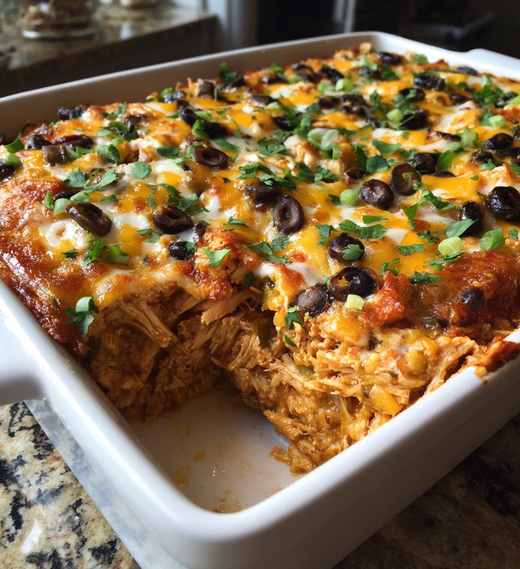 sour cream chicken enchilada casserole