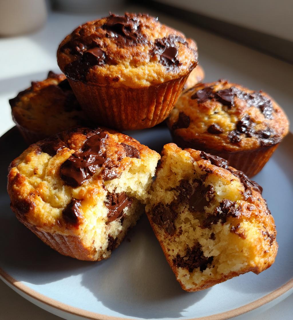 sourdough chocolate chip muffins - detail 1