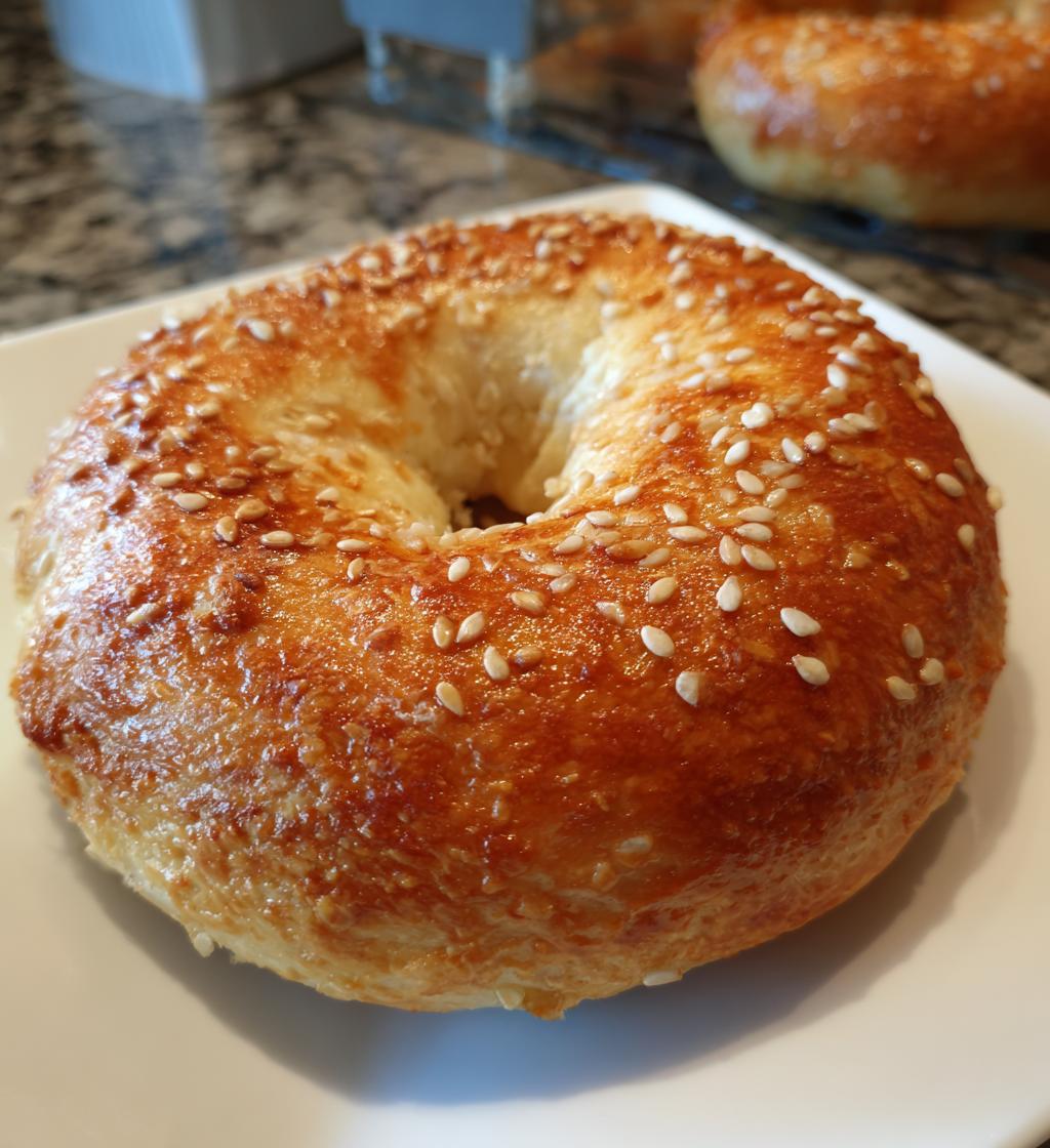 sourdough discard bagels - detail 1