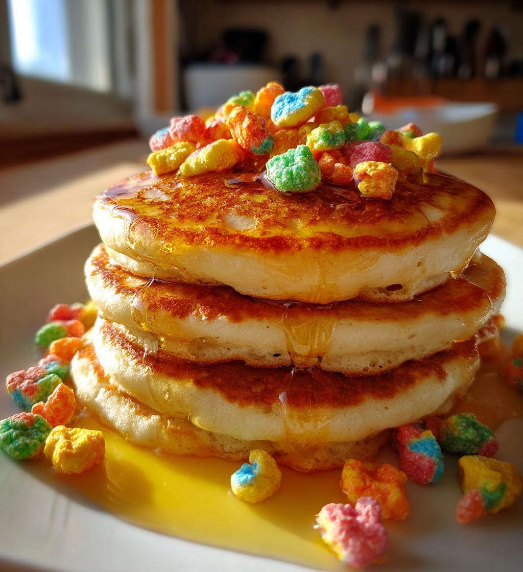 st patricks day lucky charms pancakes - detail 1
